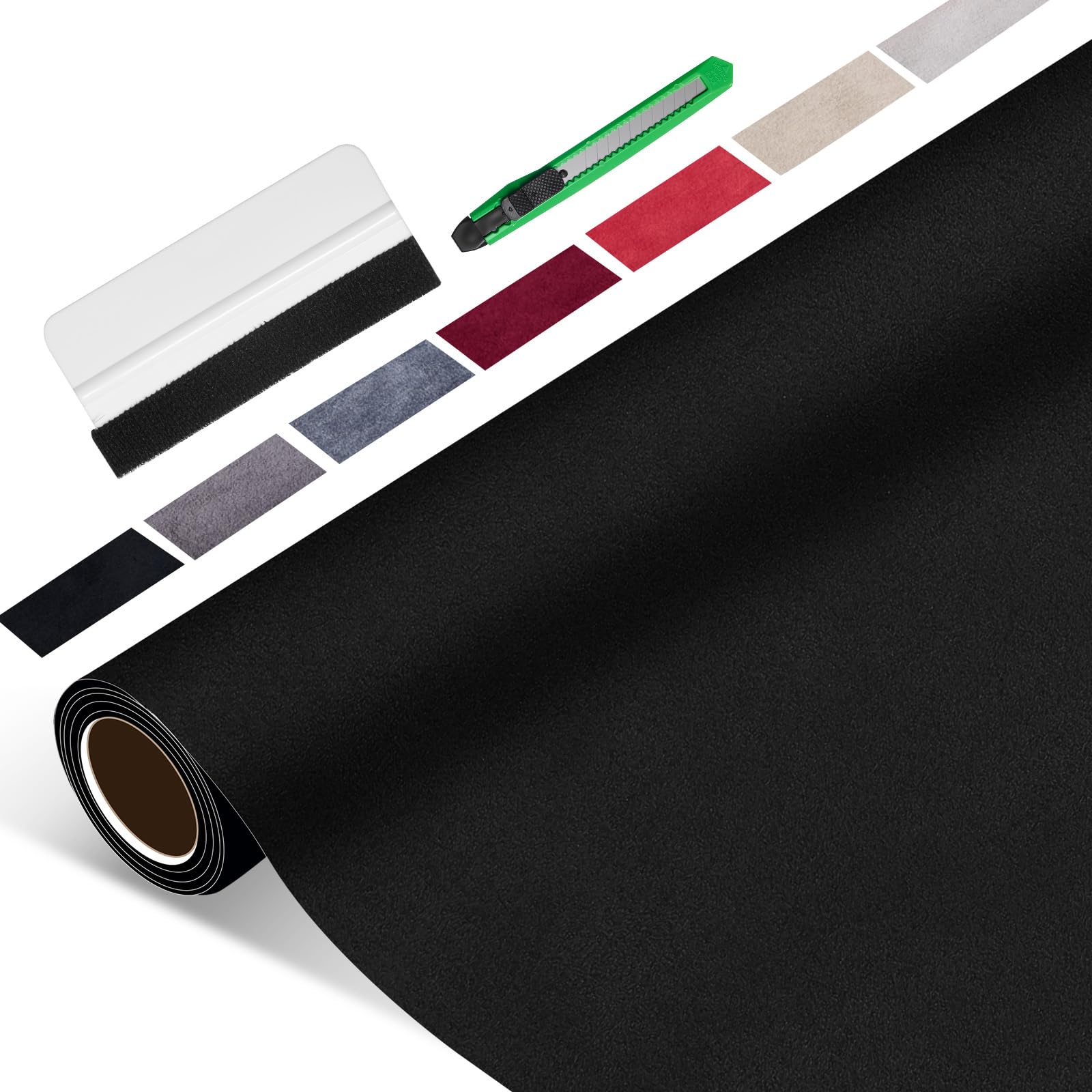 Generic suede front panel showing smooth black finish and refined look