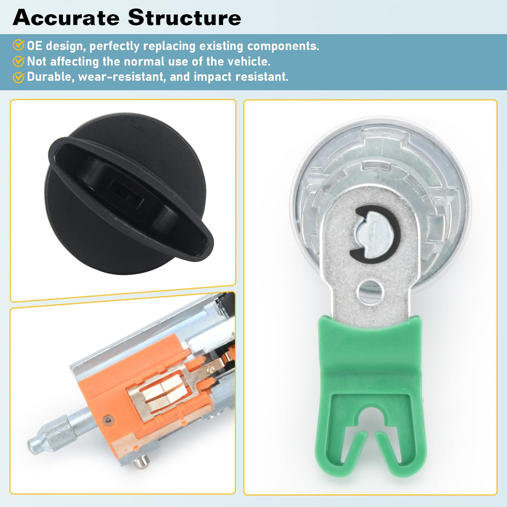 Generic two keys and ignition cylinder showing included keys for convenience
