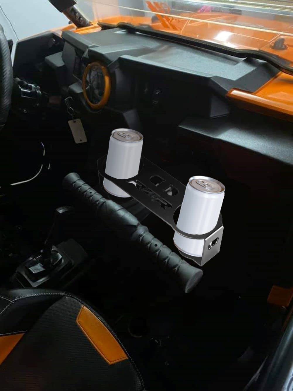 Generic cup holder with screw and nut hardware, brand enabling easy no-drill install