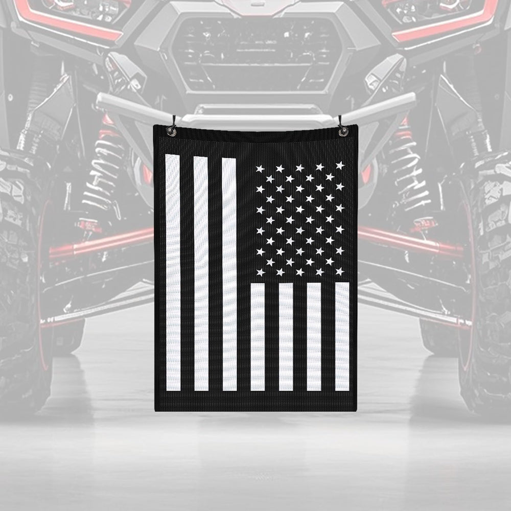 Generic UTV rear mesh front view showing organized storage and quick access