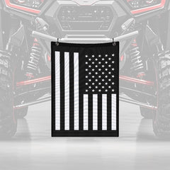Generic UTV rear mesh front view showing organized storage and quick access