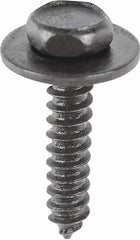 Generic brand indented hex head and loose washer macro showing correct sealing