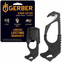 Gerber seatbelt cutter front view showing compact design and ready access