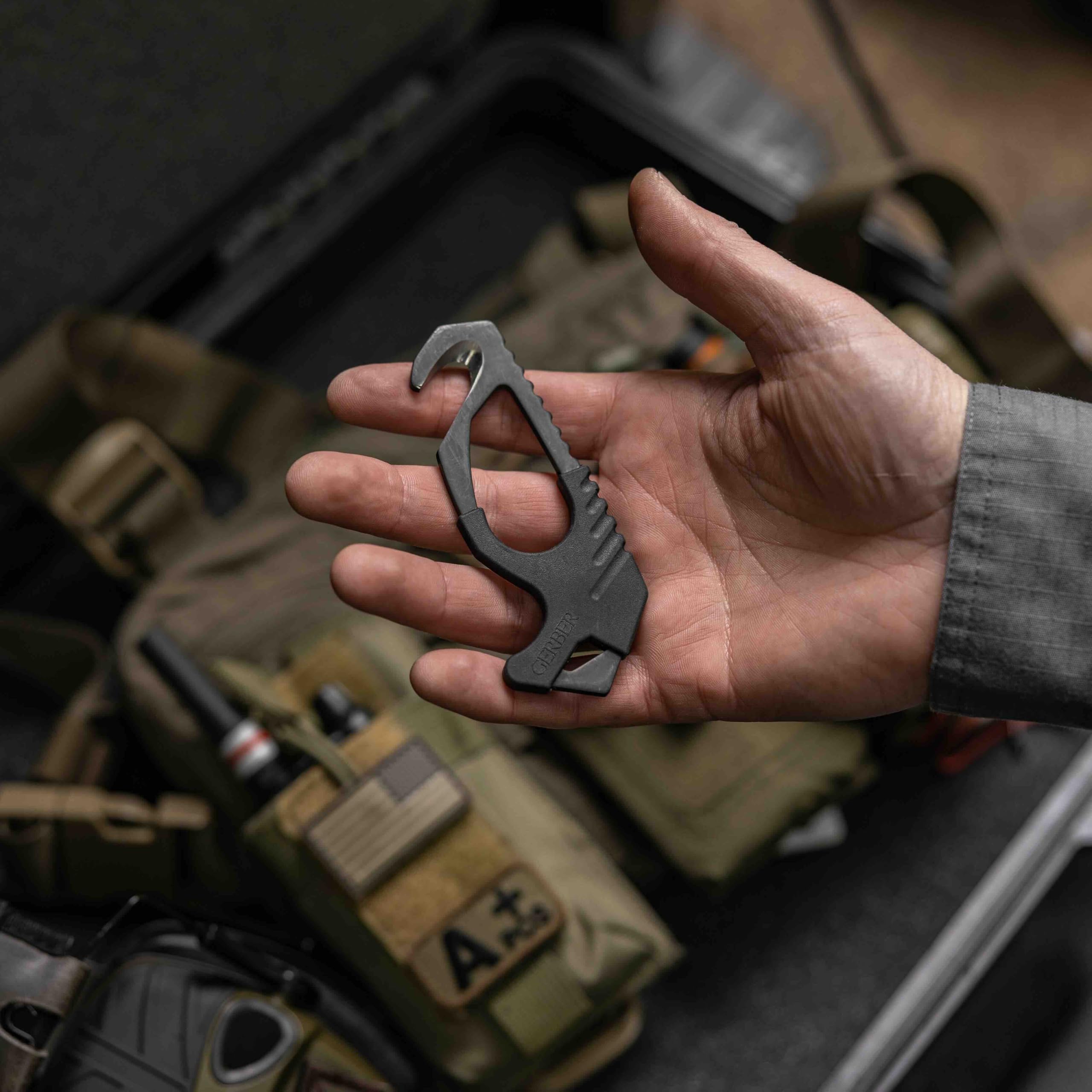 Gerber textured rubber grip close-up offering slip-resistant handling