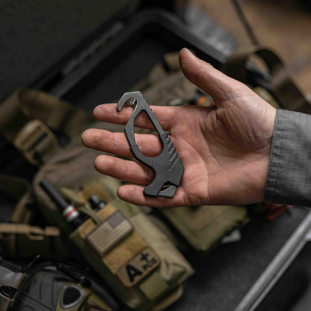 Gerber textured rubber grip close-up offering slip-resistant handling