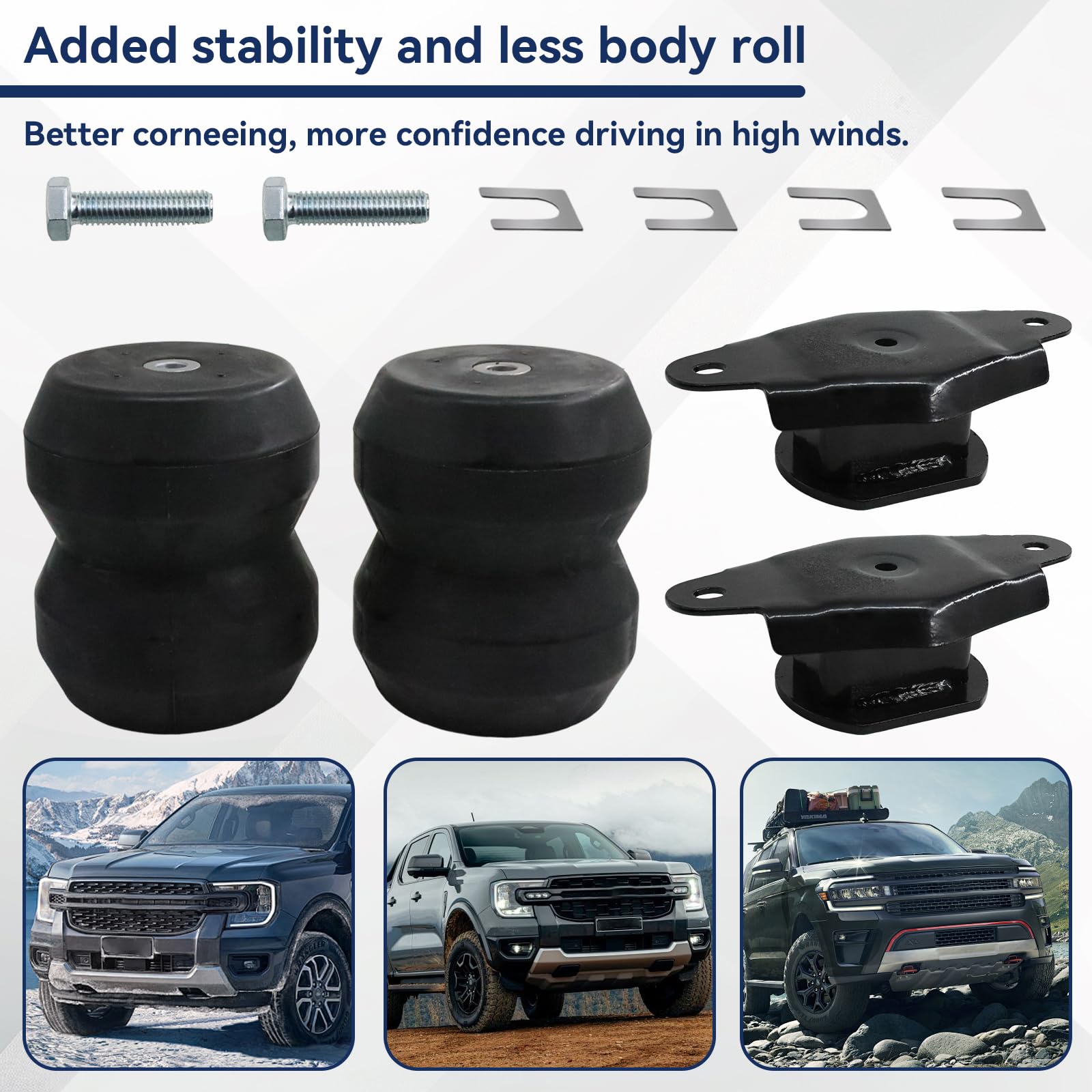 Gertrdti lifestyle shot of loaded F-250 showing reduced sag and stability
