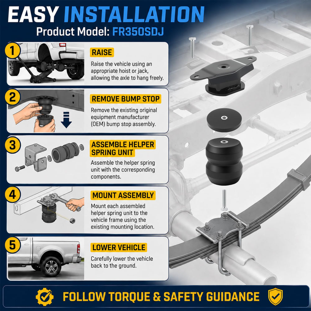 Gertrdti installed under truck improving ride height and stability
