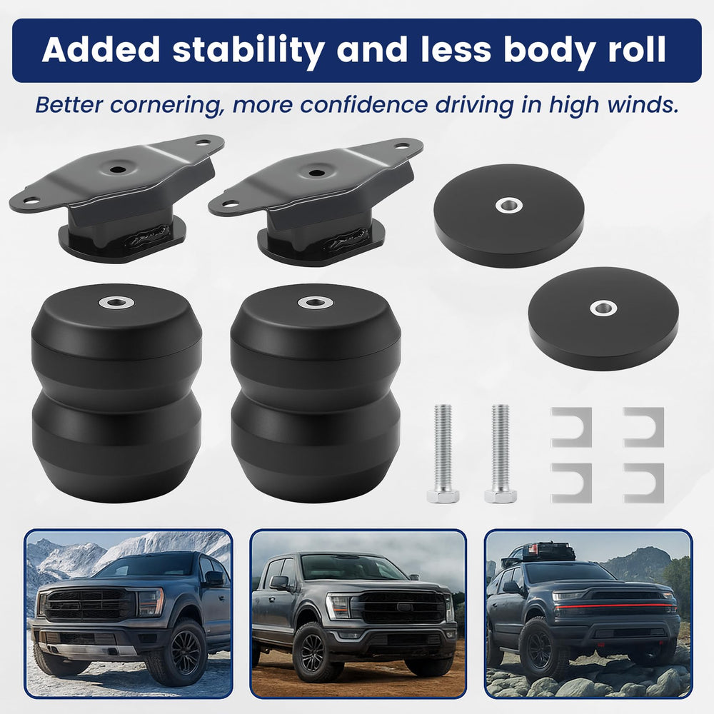Gertrdti-equipped F-350 towing trailer showing better control