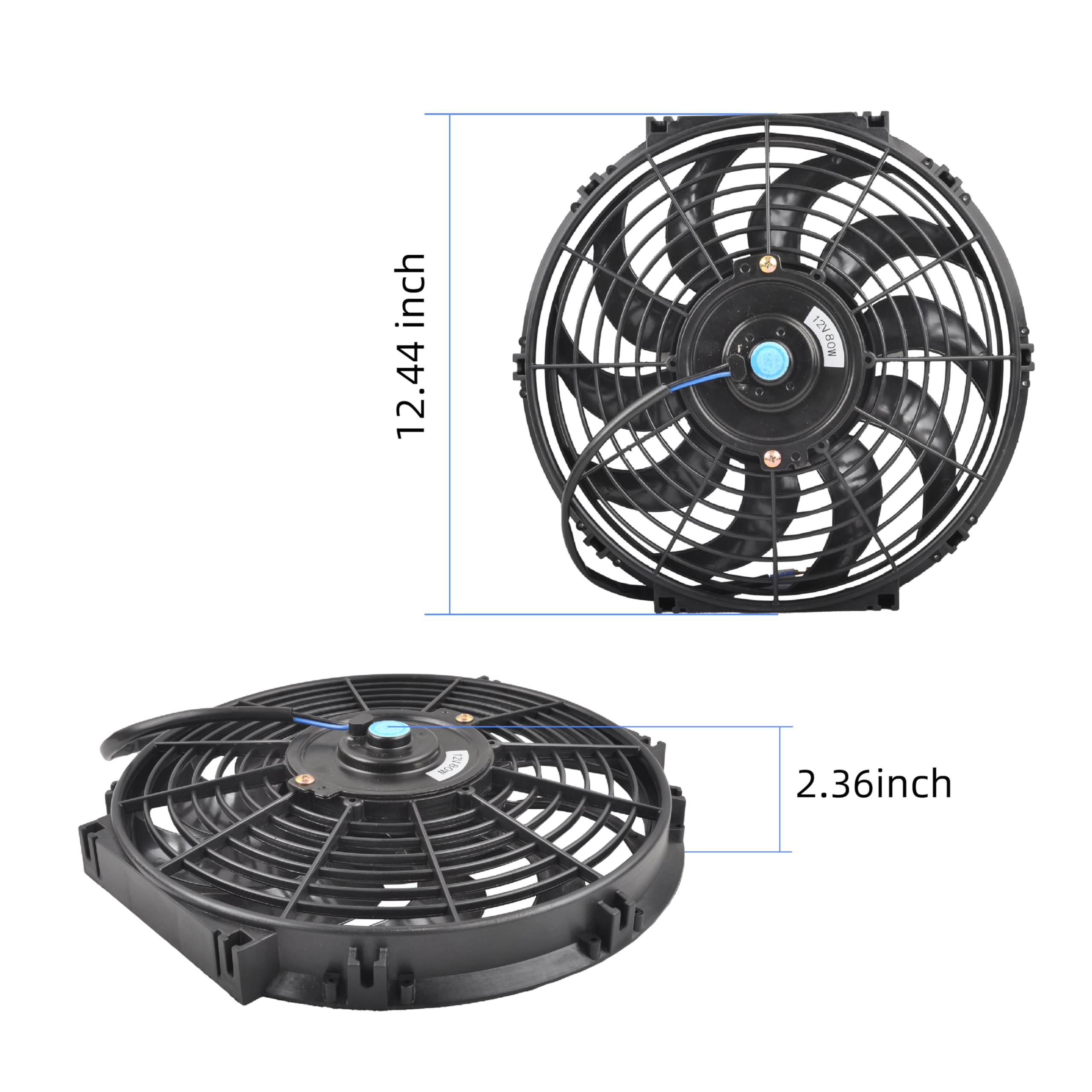 GESEXI fan mounted on radiator in engine bay improving cooling performance