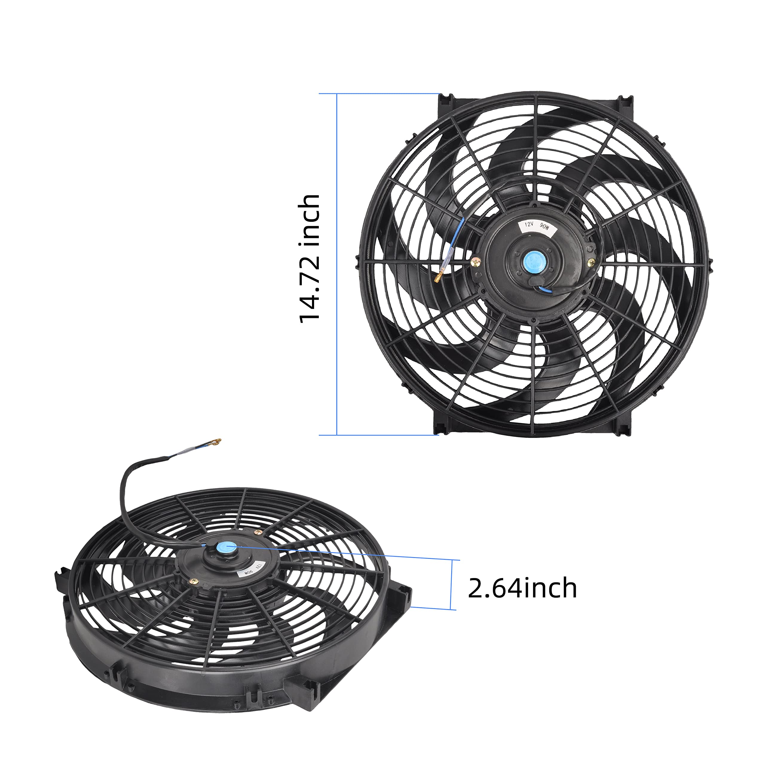 GESEXI fan mounted on radiator demonstrating improved cooling performance