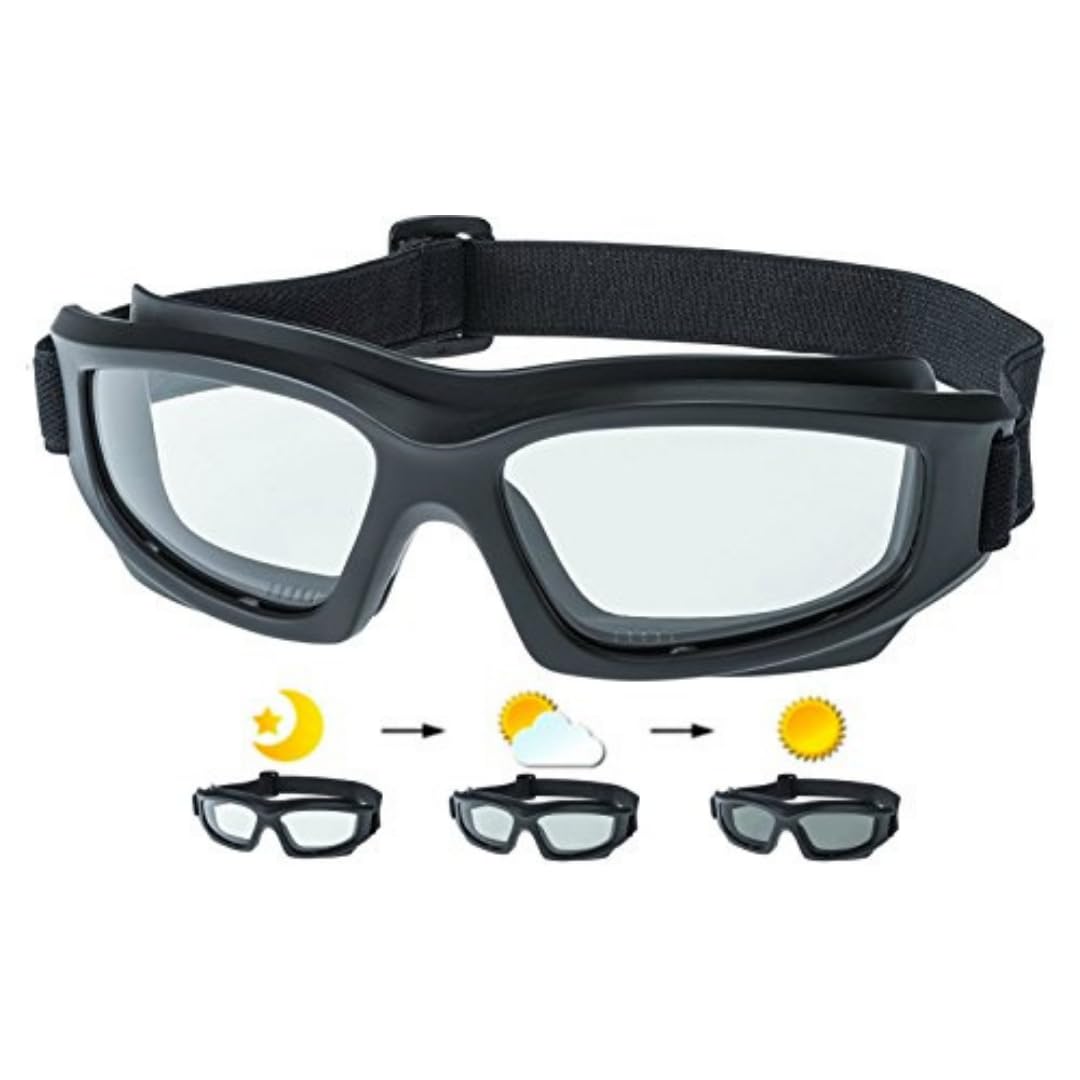 Get Lost Helmets front view of goggles showing full coverage and protection