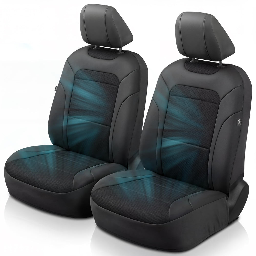 GIANT PANDA front seat cover full view showing fit and protection