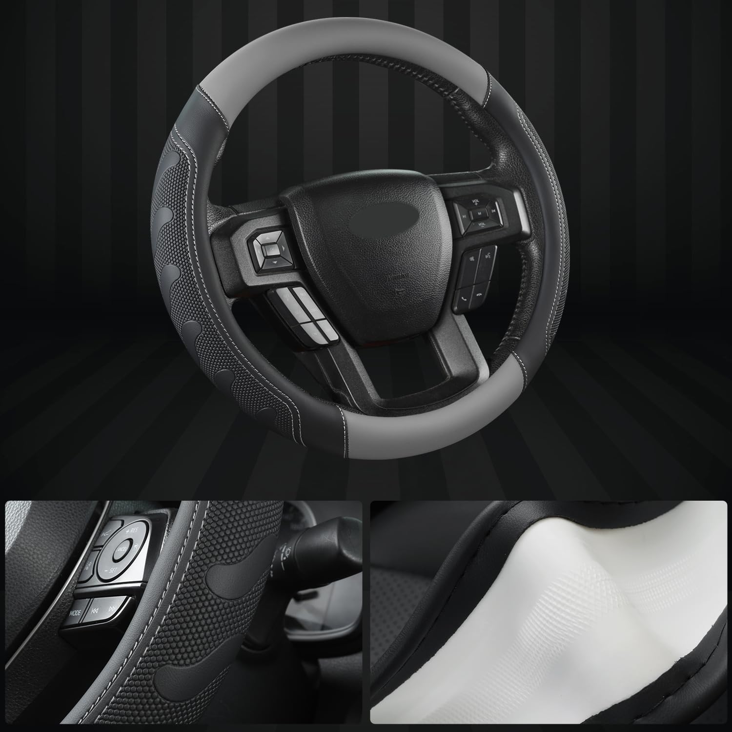 GIANT PANDA installed on Ford F-150 wheel demonstrating custom fit and improved feel