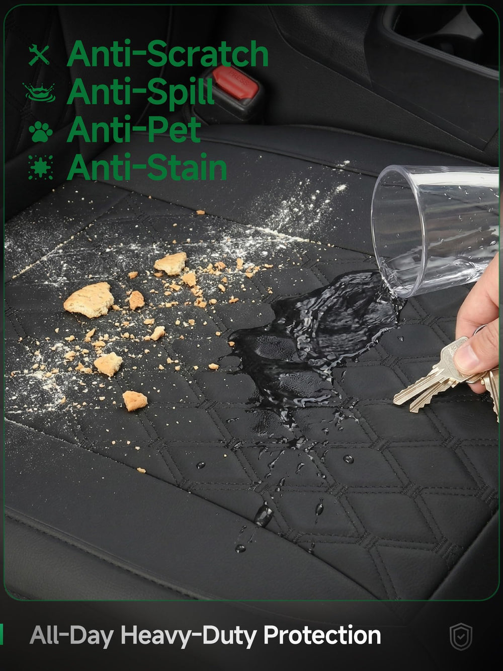 GIANT PANDA material texture showing wipeable faux-leather for easy cleaning