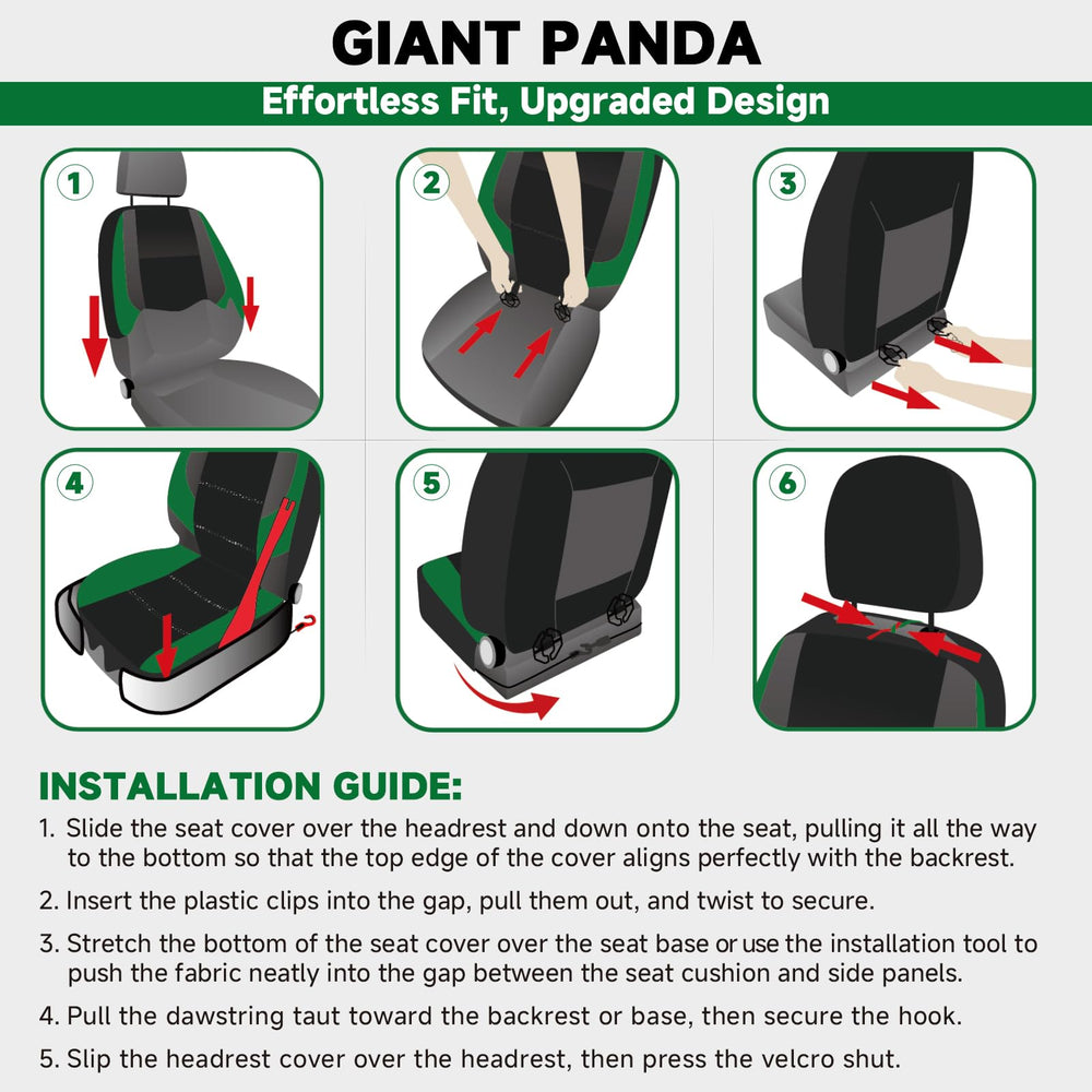 GIANT PANDA packaged 2-pack contents ready for installation