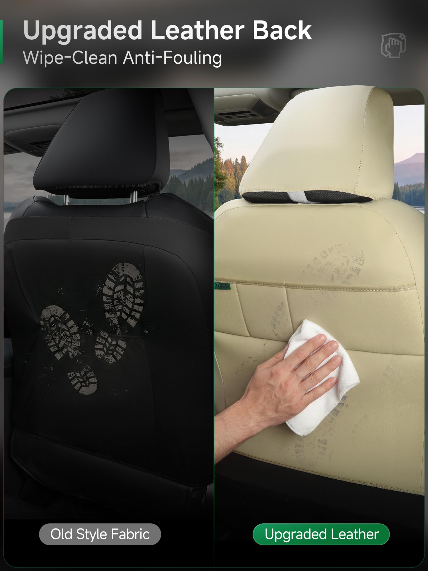 GIANT PANDA anti-slip grips under seat showing stable non-slip hold