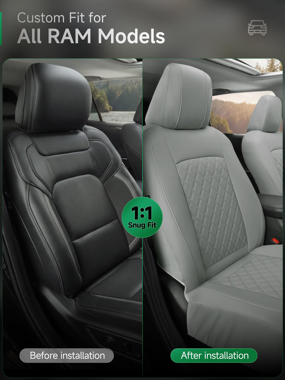 GIANT PANDA close-up of diamond quilted faux leather texture for comfort