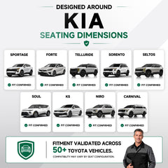 GIANT PANDA front seat cover installed on Kia seat for protection