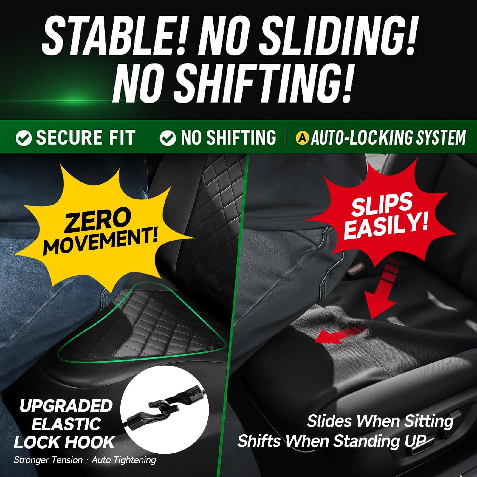GIANT PANDA side profile illustrating contoured fit and seat protection benefit