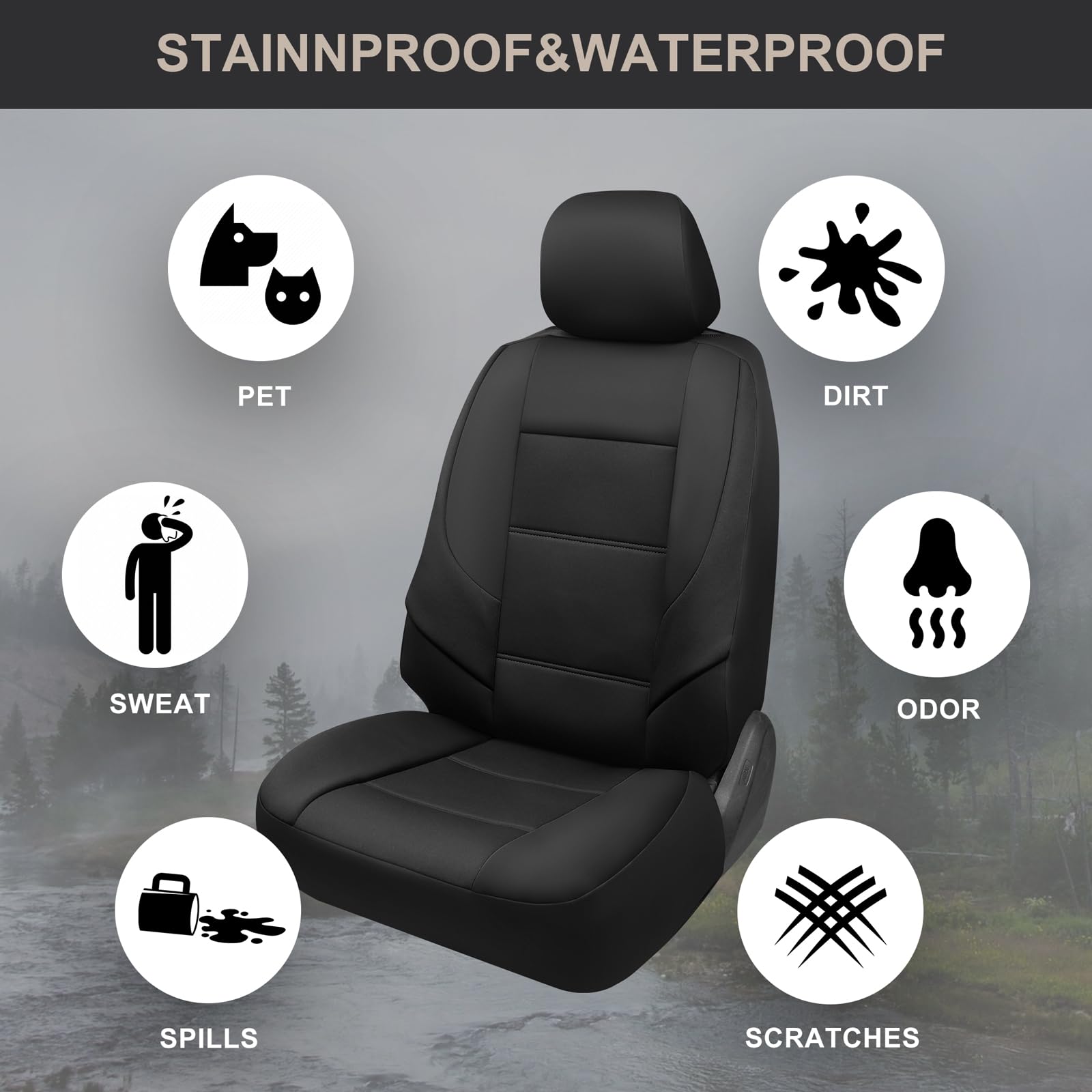 GIANT PANDA foam and polyester layers shown for comfort and durability