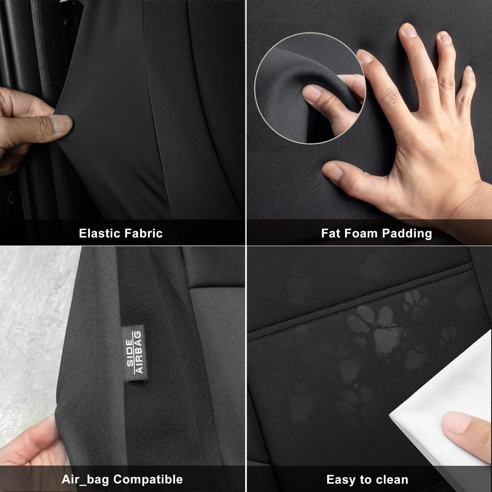 GIANT PANDA fleece backing detail providing non-slip stability and seat security