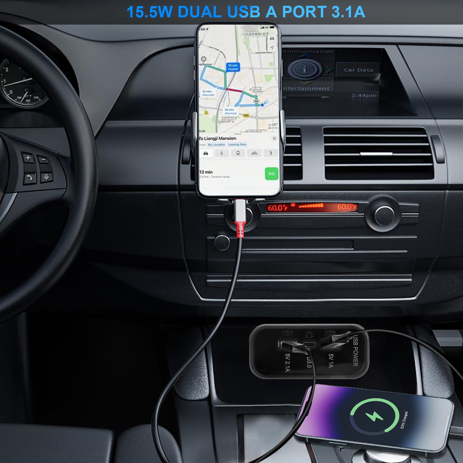 Gibbab installed in a boat cabin providing convenient device charging onboard