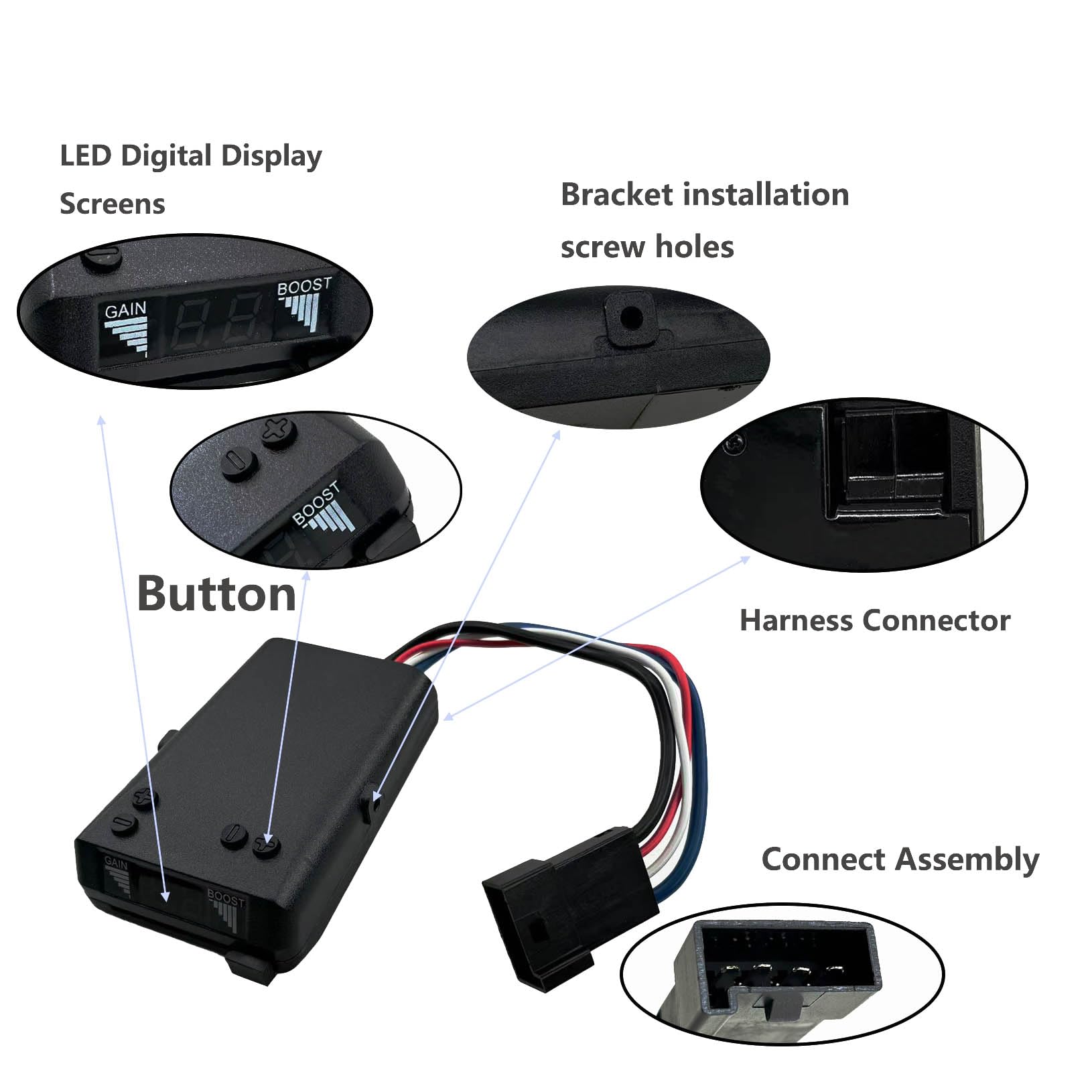 Gihdfer mounted in truck cab demonstrating low-profile, safe placement