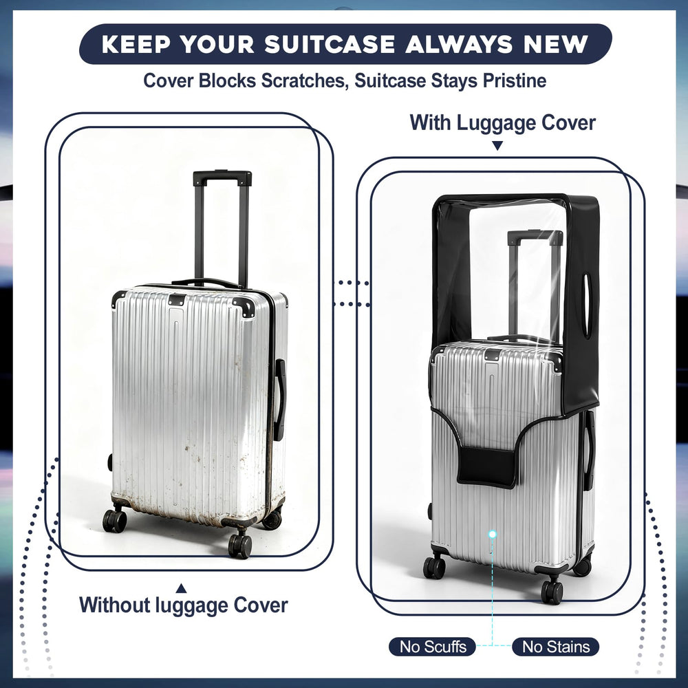 Gilprop on suitcase in airport illustrating visibility and travel protection