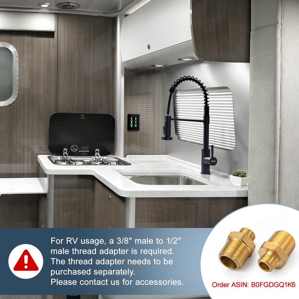 GIMILI extended 15-inch hose in sink showing full-reach rinsing benefit