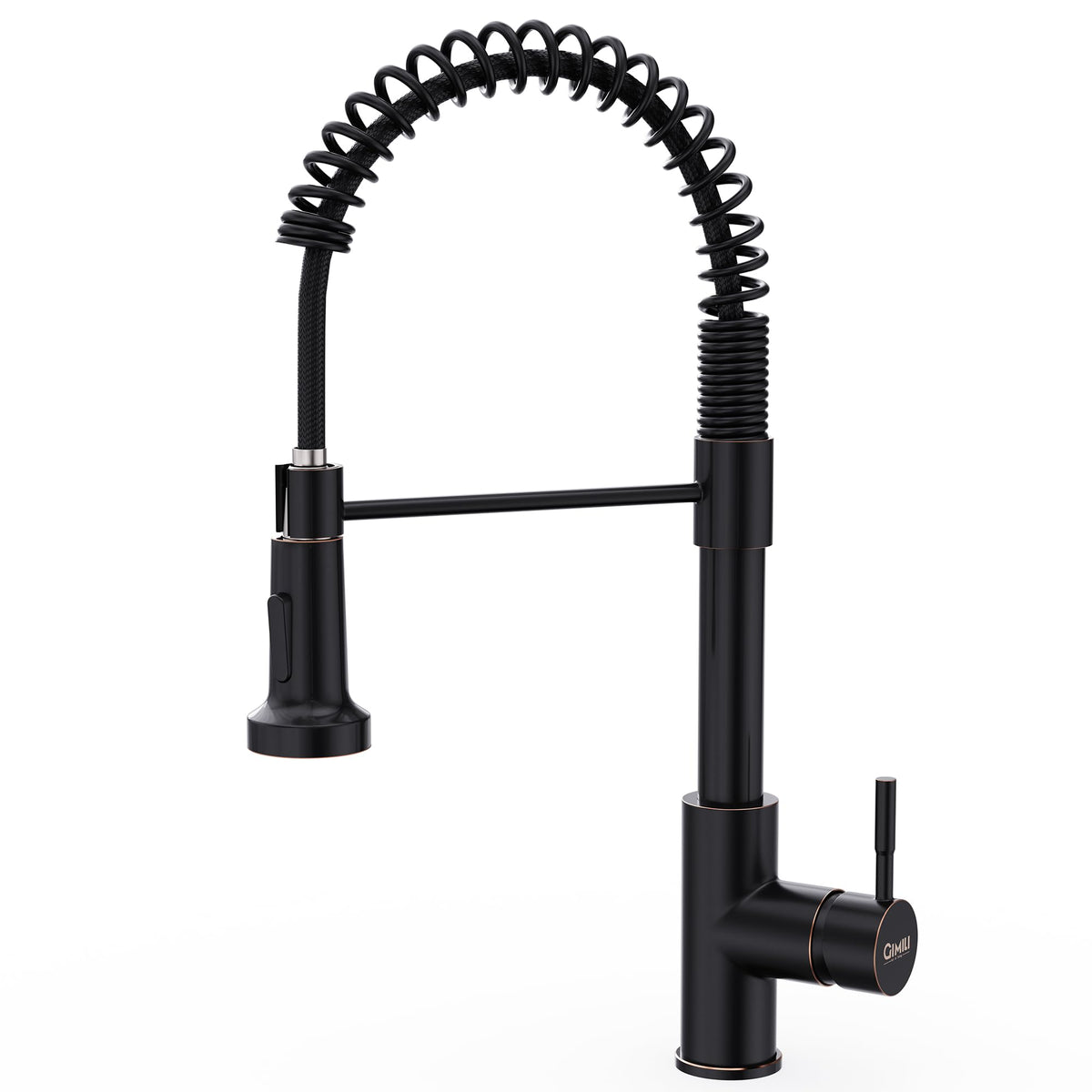 GIMILI front view of oil rubbed bronze faucet showing sleek design and easy reach