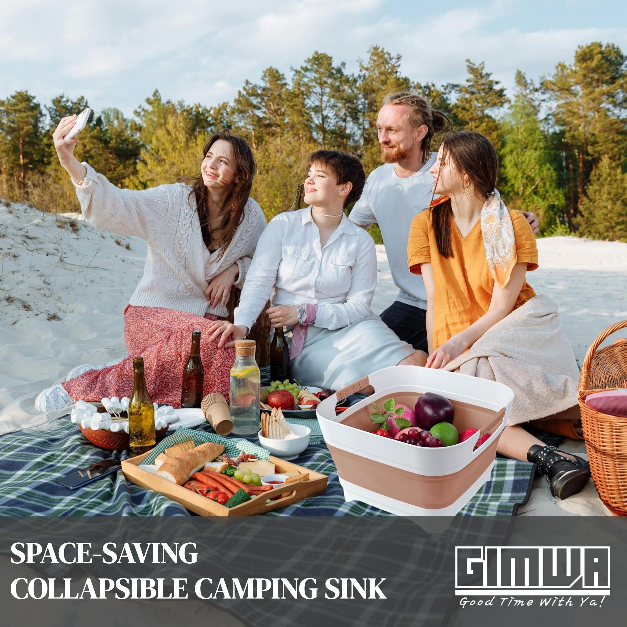 GIMWA basin in use washing baby bottles for portable cleaning solution