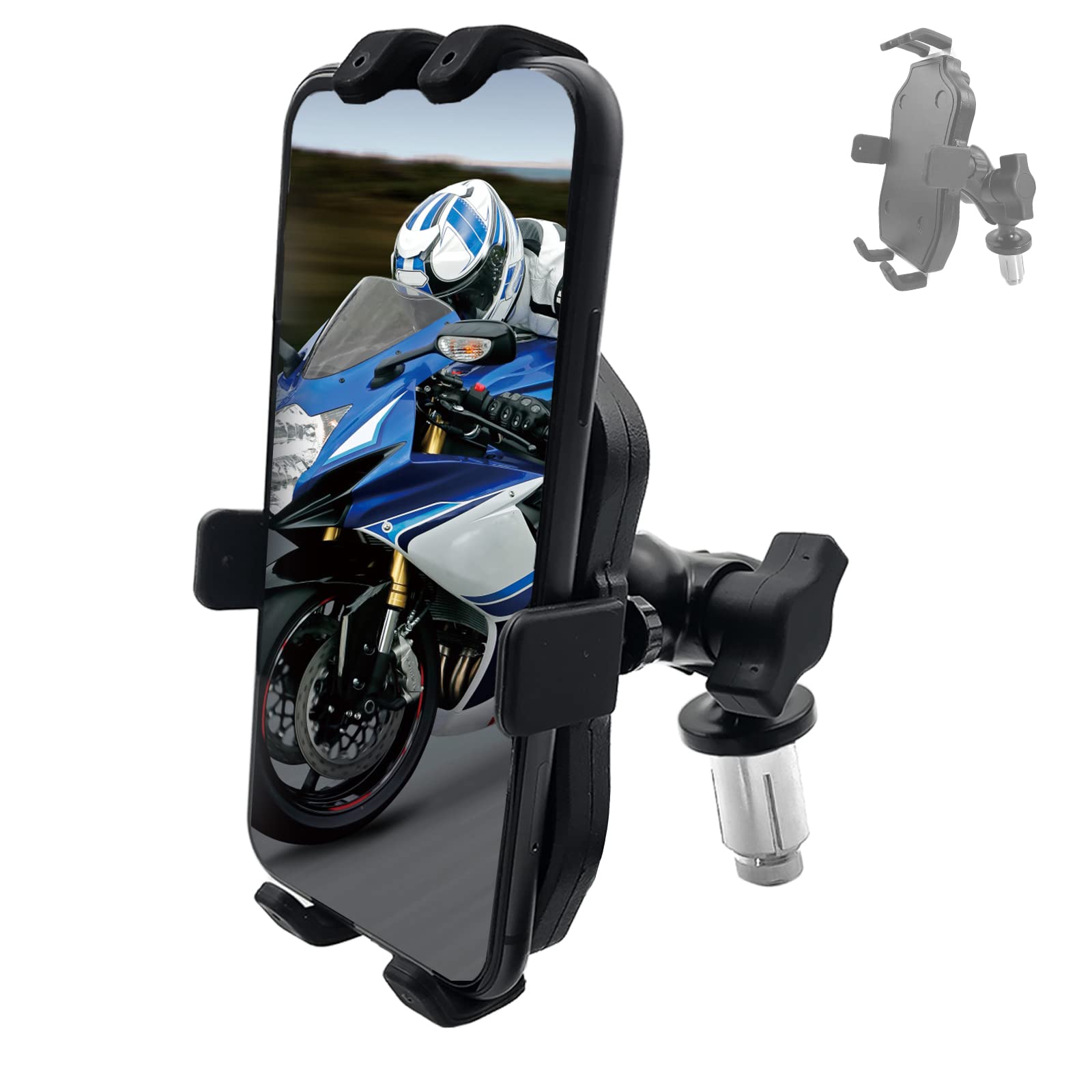 GITOBEHA front view mounted on fork stem showing secure fit and stability