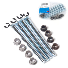 GKmow driver-side kit front packaging showing contents and fitment benefits