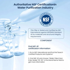 GLACIER FRESH close-up of internal GAC and KDF media, improved taste benefit
