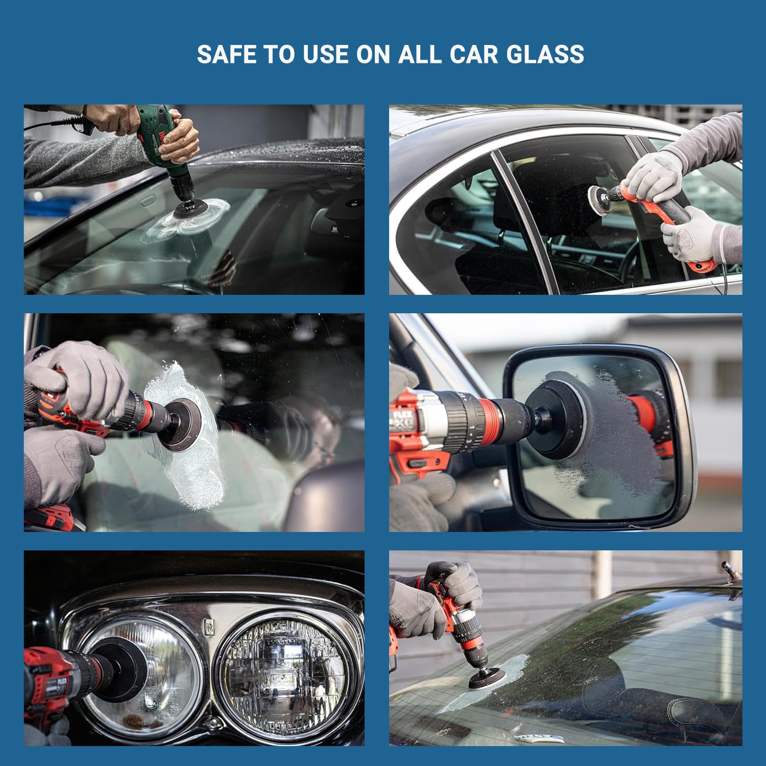 Glass Polish before and after windshield comparison showing restored clarity