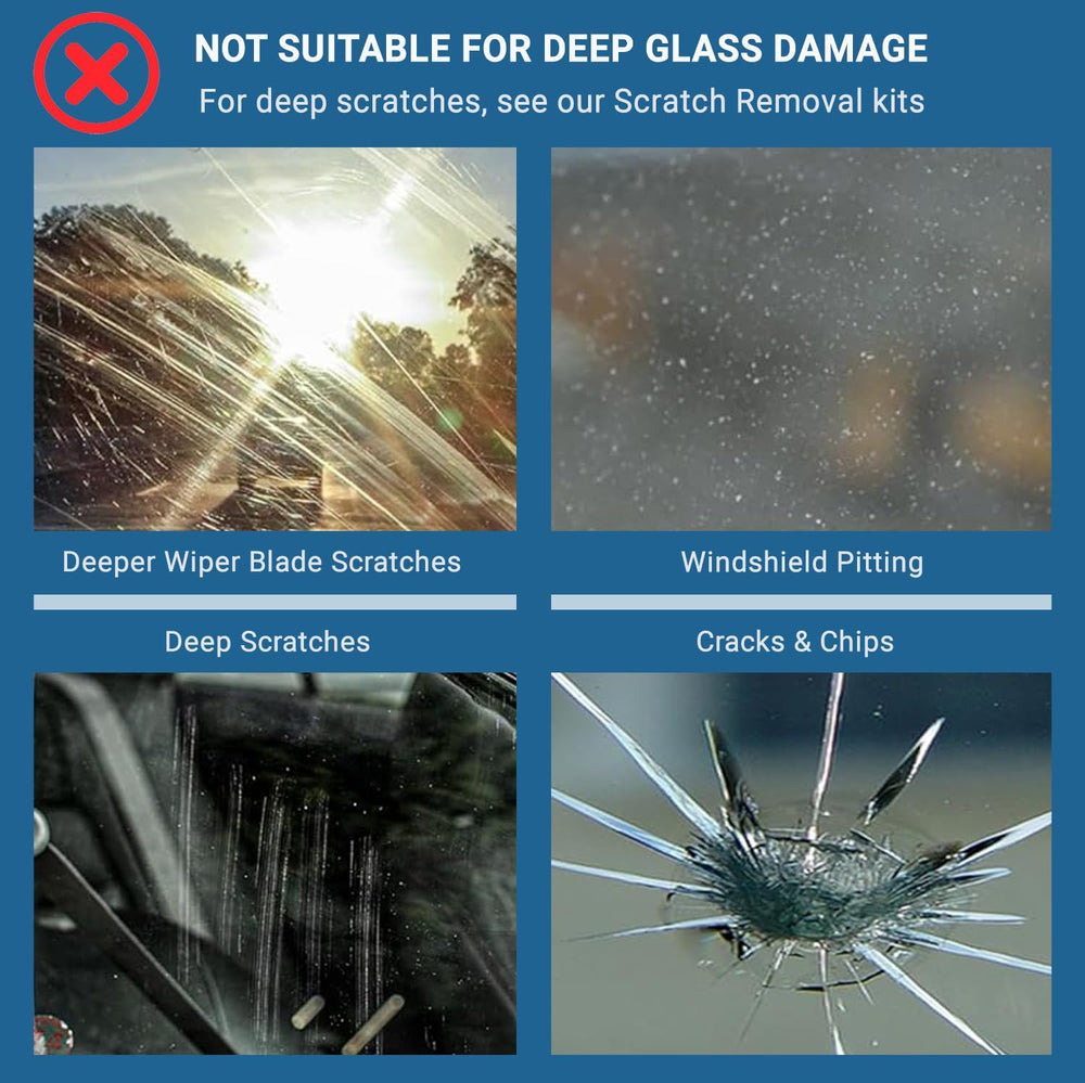 Glass Polish compound bottle label readable, showing polishing formula benefits