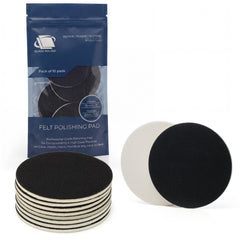 Glass Polish front packaging showing ten 3-inch pads and product benefits