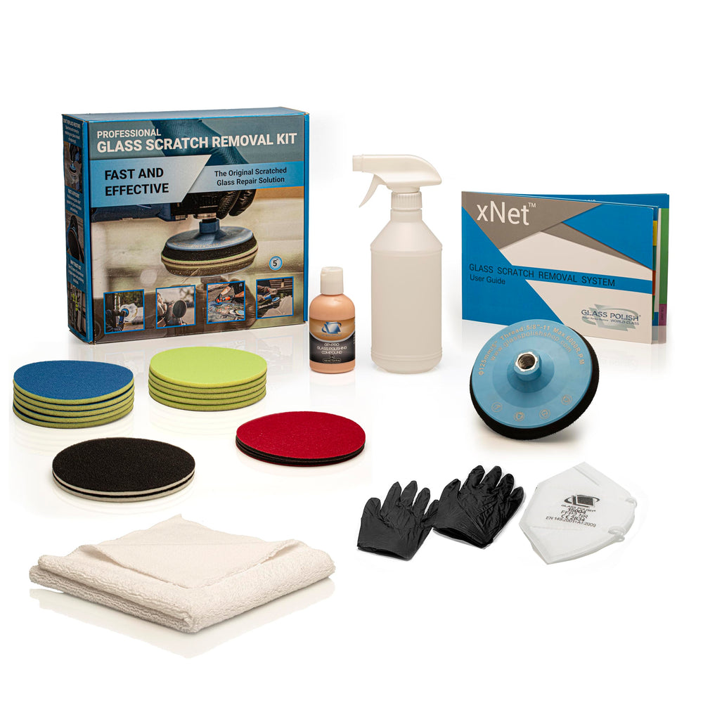Glass Polish kit front packaging showing components and kit benefits