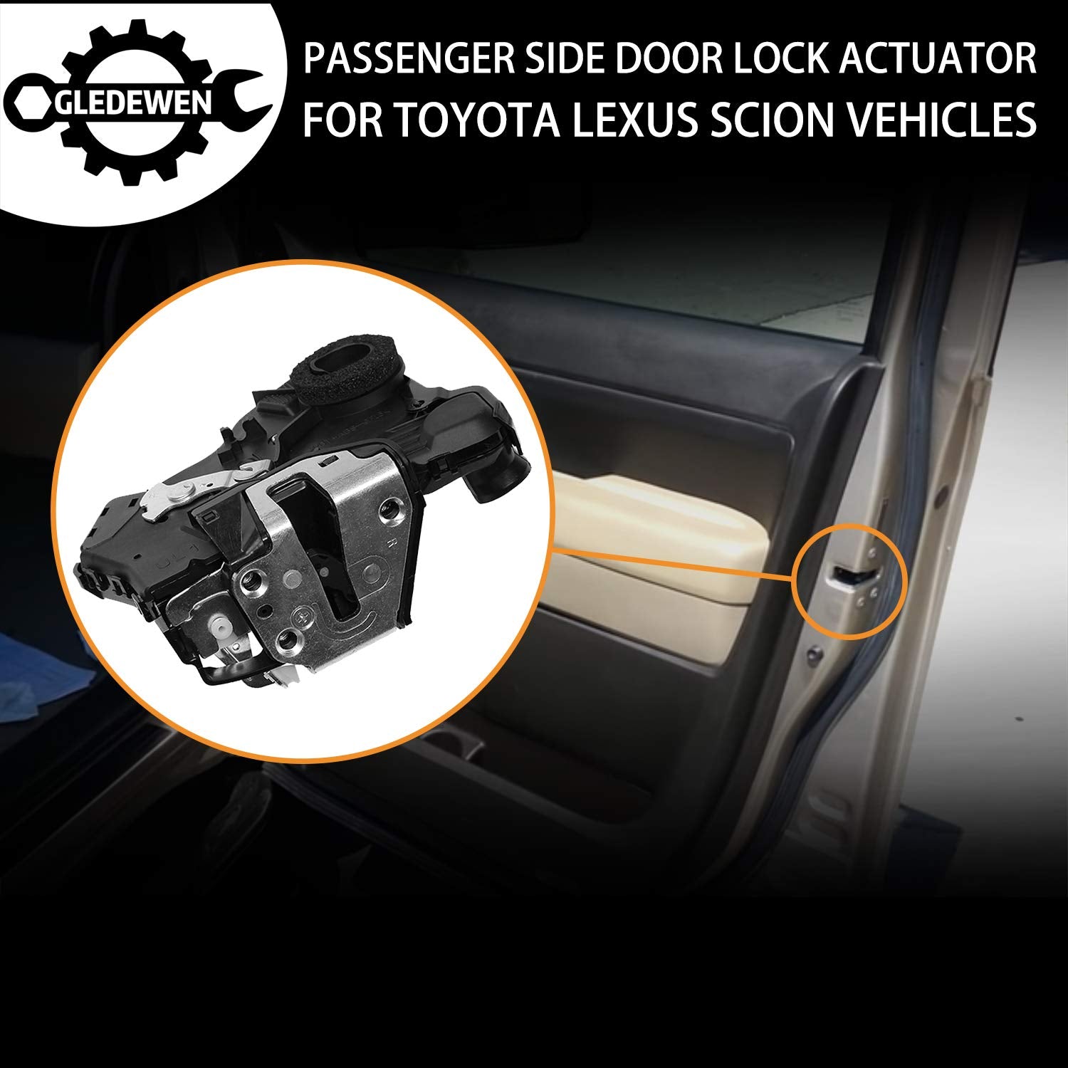 Gledewen actuator OE-style connector view for secure, plug-and-play fitment