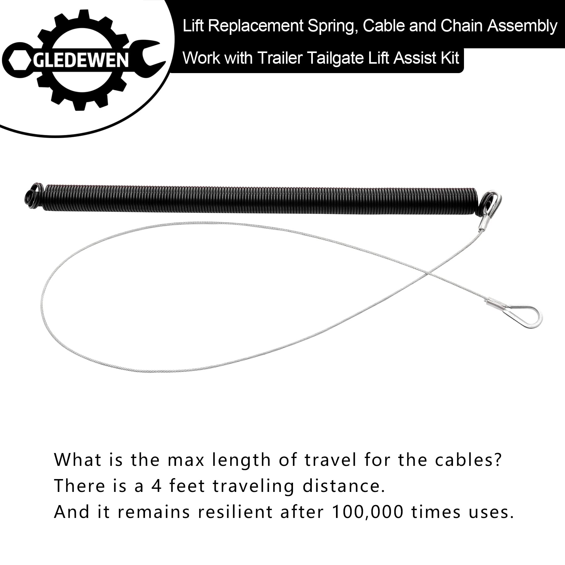 Gledewen cable and chain detail highlighting sturdy connectors for reliable lift