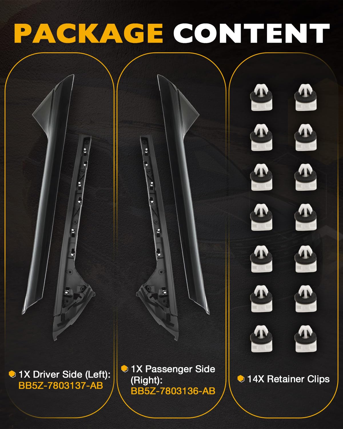 Gledewen cross-section showing PP+TPE core and PMMA outer durability benefit