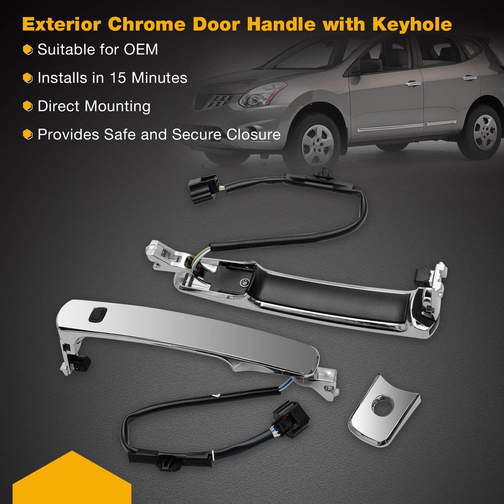 Gledewen handle showing smart-entry button and wiring for seamless hookup