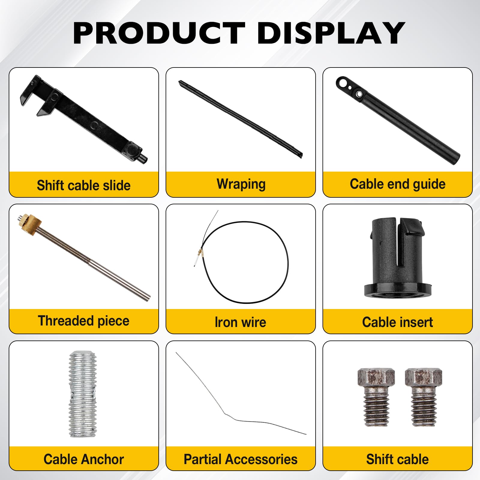 Gledewen kit spread with all components for an easy install