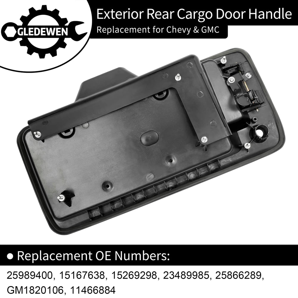 Gledewen license plate bracket and keyhole detail for simple lock transfer