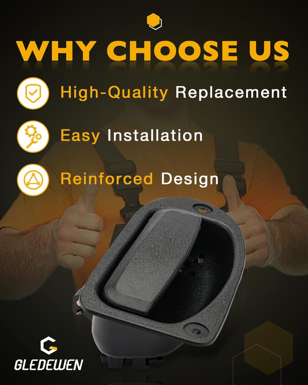 Gledewen pair in packaging with included parts for straightforward replacement