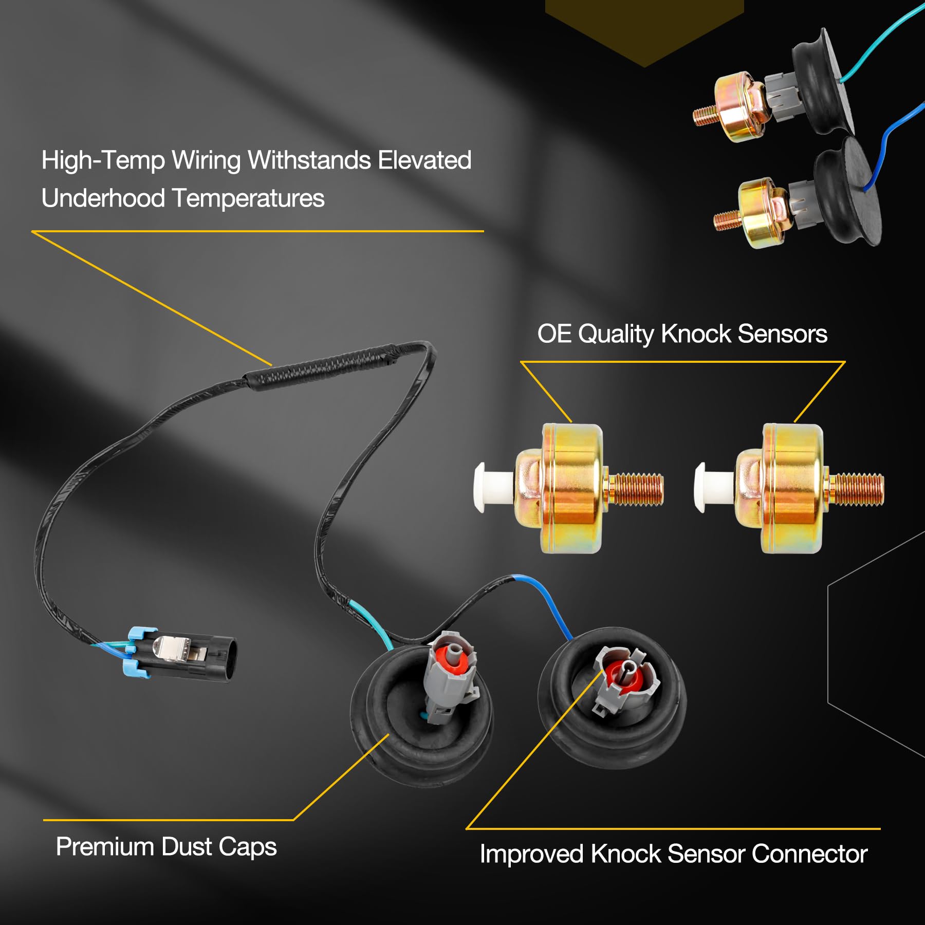 Gledewen sensor threads and mounting detail promoting secure installation