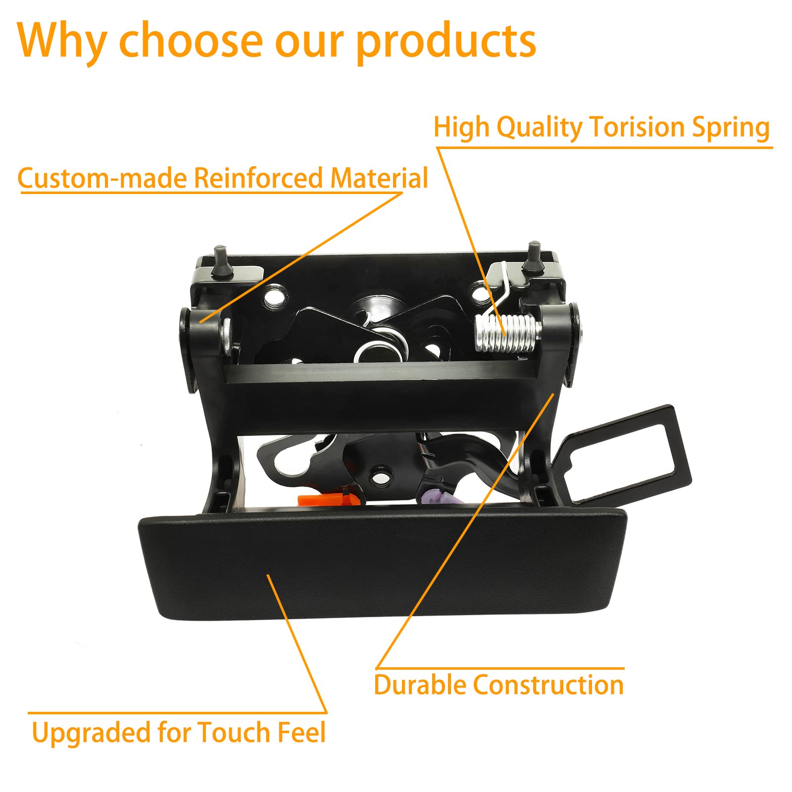 Gledewen interior hardware and spring detail showing hardened steel components