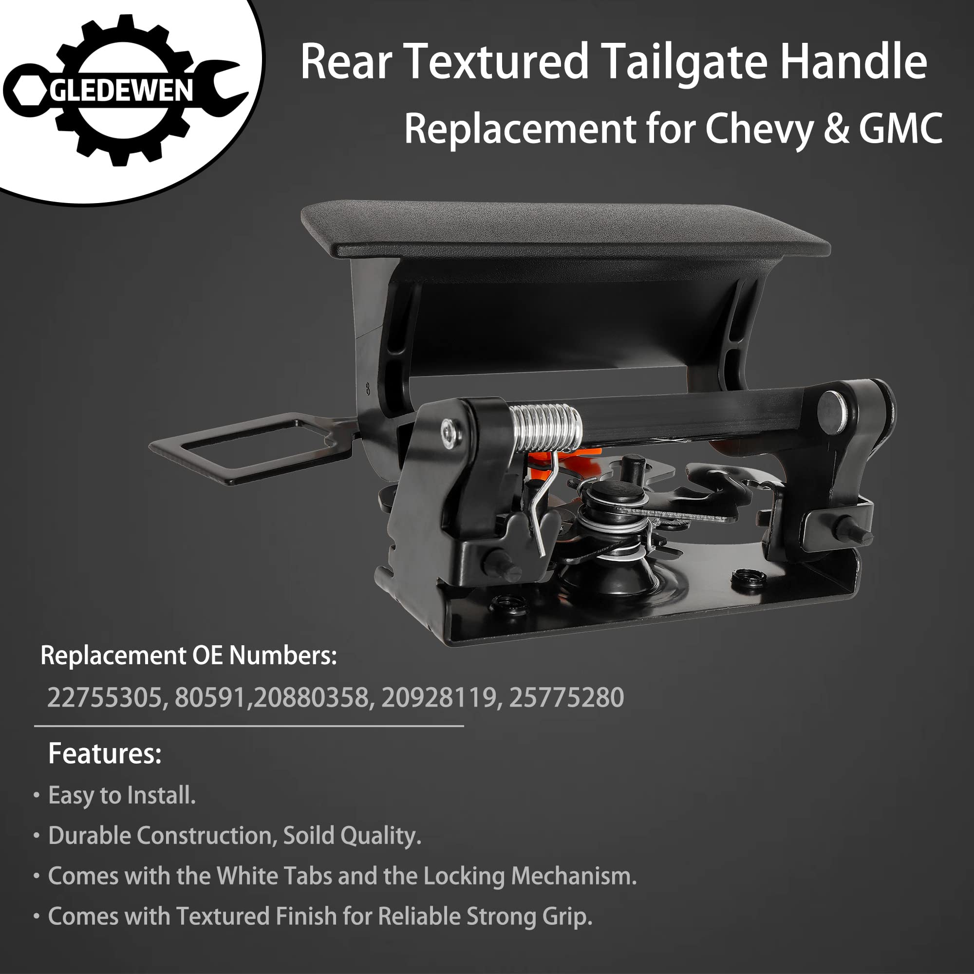 Gledewen handle installed on Silverado demonstrating restored tailgate function