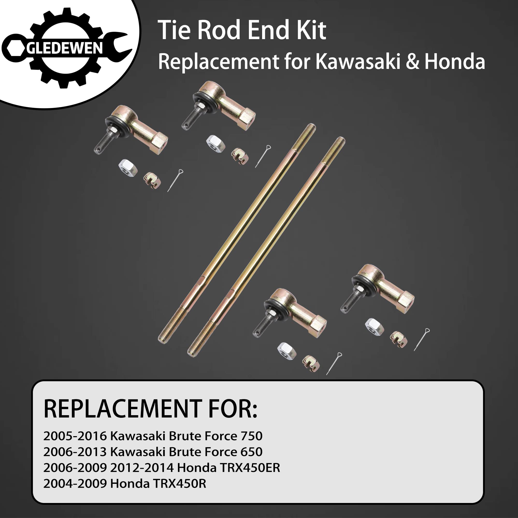 Gledewen tie rod ends close-up of threads to show precision fit and durability