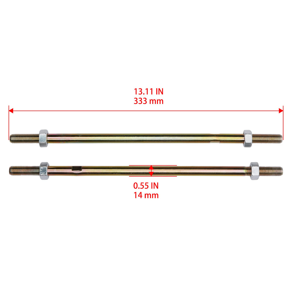 Gledewen tie rod next to ruler for scale to confirm correct replacement size
